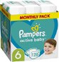 PAMPERS Active Baby vel. 6, Monthly Pack 128 ks - Jednorázové pleny