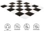 KINDERKRAFT Podložka pěnové puzzle Luno 30x30 cm Black&White 30ks - Pěnové puzzle