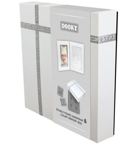Dooky Double Frame Handprint + Luxury Memory Box - Sada na odtlačky - Hlavný obrázok