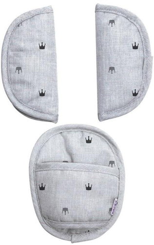 Dooky belt protector Universal Pads Light Gray Crowns - Seat Belt Covers - Main image