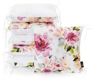 Eseco Pillow mantinel, watercolour flowers - Crib Bumper