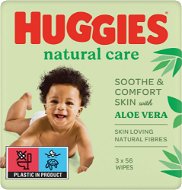 Baby Wet Wipes HUGGIES Natural Triplo (3 × 56 pcs) - Dětské vlhčené ubrousky