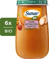Sunar BIO příkrm zelenina, krůtí maso, čočka, olivový olej 6× 190 g - Příkrm