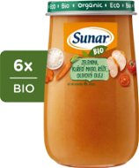 Sunar BIO príkrm zelenina, kuracie mäso, ryža, olivový olej 6× 190 g - Príkrm
