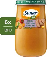 Sunar ORGANIC Vegetables, Veal, Olive Oil 6 × 190g - Baby Food
