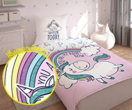 Detexpol Unicorn with a rainbow 140 × 200 cm - Children's Bedding