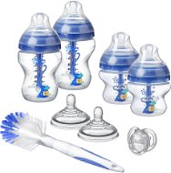 Tommee Tippee Sada dojčenských fľaštičiek C2N ANTI-COLIC s kefou, Blue - Dojčenská fľaša