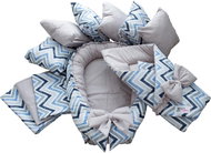 BabyTýpka Sada L Zigzag blue gray - Baby Health Check Kit