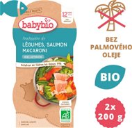 BABYBIO Spring vegetables with salmon and macaroni 2 × 200 g - Baby Food
