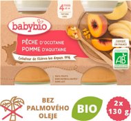BABYBIO, Broskyňa, jablko, 2× 130 g - Príkrm