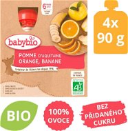 BABYBIO Jablko pomaranč banán 4× 90 g - Kapsička pre deti