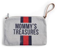 CHILDHOME Case with Loop Gray Stripes Red/Blue - Make-up Bag