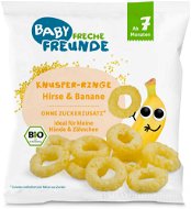 Freche Freunde BIO Křupavé kroužky - Proso a banán 20 g - Křupky pro děti