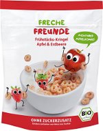 Freche Freunde BIO Cereálie Křupavé kroužky - Jablko a jahoda 125 g - Sušenky pro děti