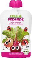 Freche Freunde BIO Kapsička Jablko, červená řepa, jahoda a malina 100 g - Kapsička pro děti