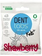 DentTabs detská zubná pasta v tabletách bez fluoridu jahoda 125 ks - Zubná pasta