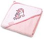 Children's Bath Towel BabyOno Bamboo Towel with Hood 100 × 100cm - Pink - Dětská osuška