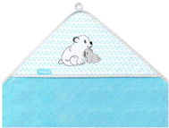 Children's Bath Towel BabyOno Bamboo Towel with Hood 100 × 100cm - Blue - Dětská osuška