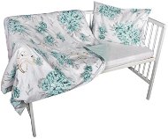 COSING 2-piece Bedding Set - Peonies with Flamingo, Mint - Children's Bedding