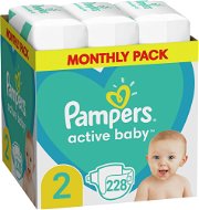 PAMPERS Active Baby 2-es méret (228 db) 4-8 kg - Eldobható pelenka