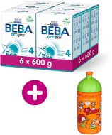 BEBA OPTIPRO 4, 6× 600 g + zdravá fľaša Rebelka - Dojčenské mlieko