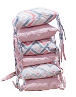 BabyBush Cushion Bumpers  - Chevron Pink - Crib Bumper