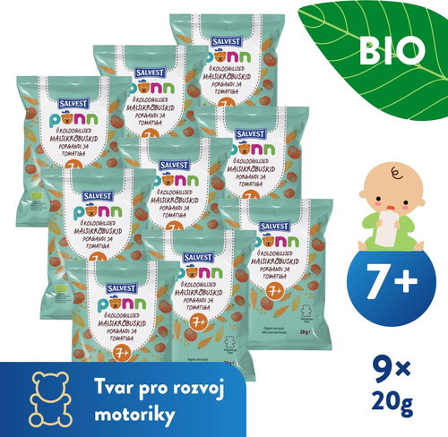 SALVEST Ponn BIO Rajčatové křupky (9× 20 g) - Křupky pro děti - Hlavní obrázek