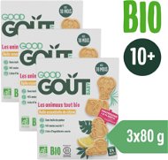 Good Gout ORGANIC Lemon Animals (3 × 80g) - Children's Cookies