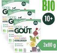 Good Gout BIO Sušenky barvy & tvary (3× 80 g) - Sušenky pro děti