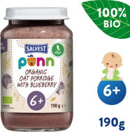 Bébiétel SALVEST Ponn ORGANIC Blueberries with Oatmeal (190g) - Příkrm