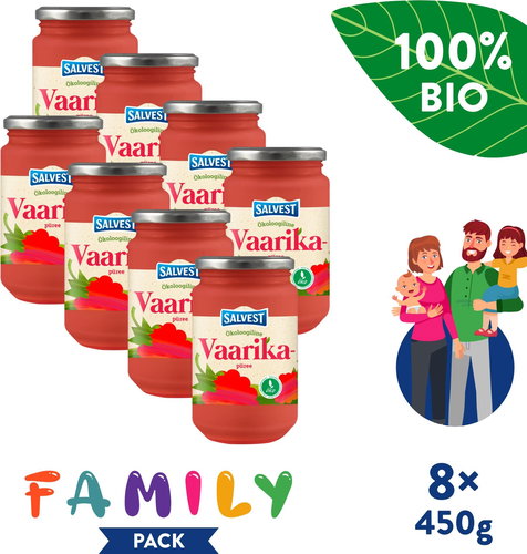 SALVEST Family ORGANIC Raspberries (8 × 450g) - Baby Food - Main image