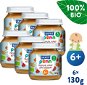 SALVEST Ponn ORGANIC Fruit Puree with Yogurt (6 × 130g) - Baby Food