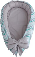 BabyTýpka Nest - Zigzag Mint Grey - Baby Nest