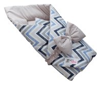 BabyType Wrap - Zigzag Blue Grey - Swaddle Blanket