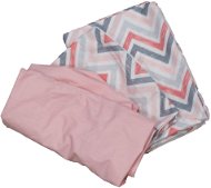 BabyTýpka 3-dielna sada obliečok – Chevron pink - Detská posteľná bielizeň