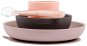 Nattou étkészlet szilikon 4 db rózsaszín-lila BPA nélkül - Étkészlet