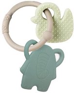 Nattou Teether Silicone BPA-free Lapidou Elephant Green - Baby Teether