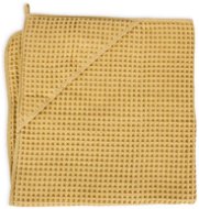 CEBA Hooded Terry Towel Waffle Line 100 × 100cm - Cream Gold Ceba - Children's Bath Towel