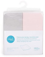 CEBA Changing Mat Cover 50 × 70 - 80cm 2 pcs - Light Grey+Pink - Changing Mat Cover