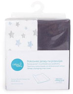 CEBA Changing Mat Cover 50 × 70 - 80cm 2 pcs - Dark Grey+Blue Stars - Changing Mat Cover