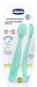 Chicco Silicone Spoon 2 pcs Blue 6m+ - Children's Cutlery