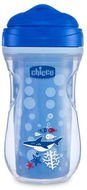 Chicco hrnček Active termo s tvrdým náustkom 266 ml, modrý, žralok 14 mes.+ - Detský hrnček