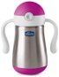Chicco Mug Stainless-steel Power Cup with Straw and Handles, 237ml - Girl 18 m+ - Baby cup