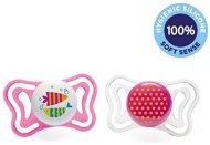 Chicco Physio Light Silicone Girl - Fish/Dots 2 pcs, 16–36 m+ - Dummy