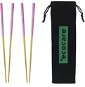 ECOCARE Metal Sushi Chopsticks with Gold-Pink Packaging 4 pcs - Chopsticks