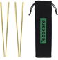 ECOCARE Metal Sushi Chopsticks with Gold Packaging 4 pcs - Cutlery Set