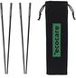 ECOCARE Metal Sushi Chopsticks with Cover Black 4 pcs - Cutlery Set