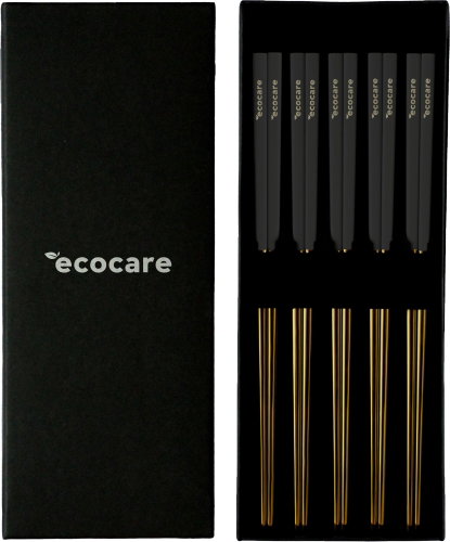 ECOCARE Metal Sushi Chopsticks Box Gold-Black 10 pcs Main image ECOCARE Metal Sushi Chopsticks Box Gold-Black 10 pcs - Chopsticks - Main image