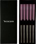 ECOCARE Metal Sushi Chopsticks Box Silver-Pink 10 pcs - Chopsticks