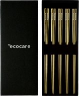 ECOCARE Metal Sushi Chopsticks Box Gold 10 pcs - Cutlery Set
